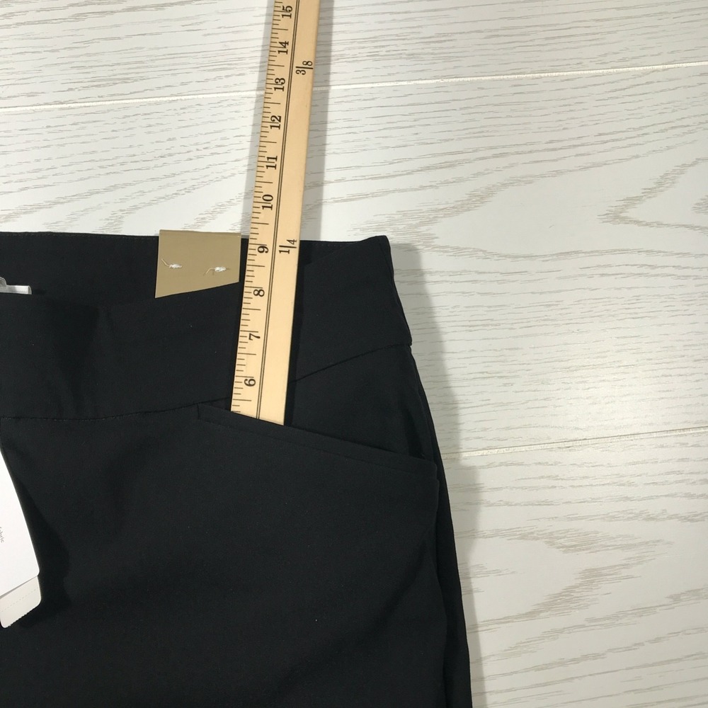 Chico's Perfect Stretch Slim Ankle Pants Women 10 Black Pull On High Rise New - Picture 9 of 16